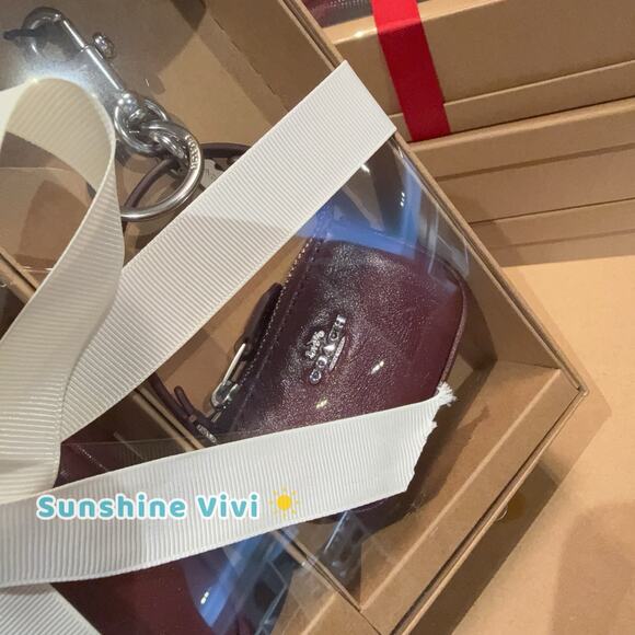 NWT Coach Boxed Nolita 19 And Nolita Bag Charm Set CCK95 Dark Wine Holiday Gift - Picture 5 of 5